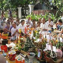 Village blessing ceremony in Luang Prabang