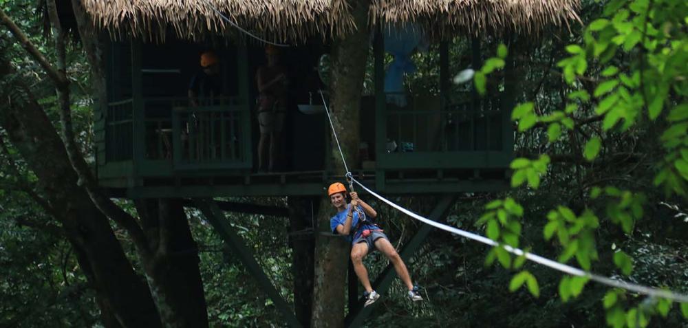 Zipline at Namkat Yorla Pa Resort in Oudomxay