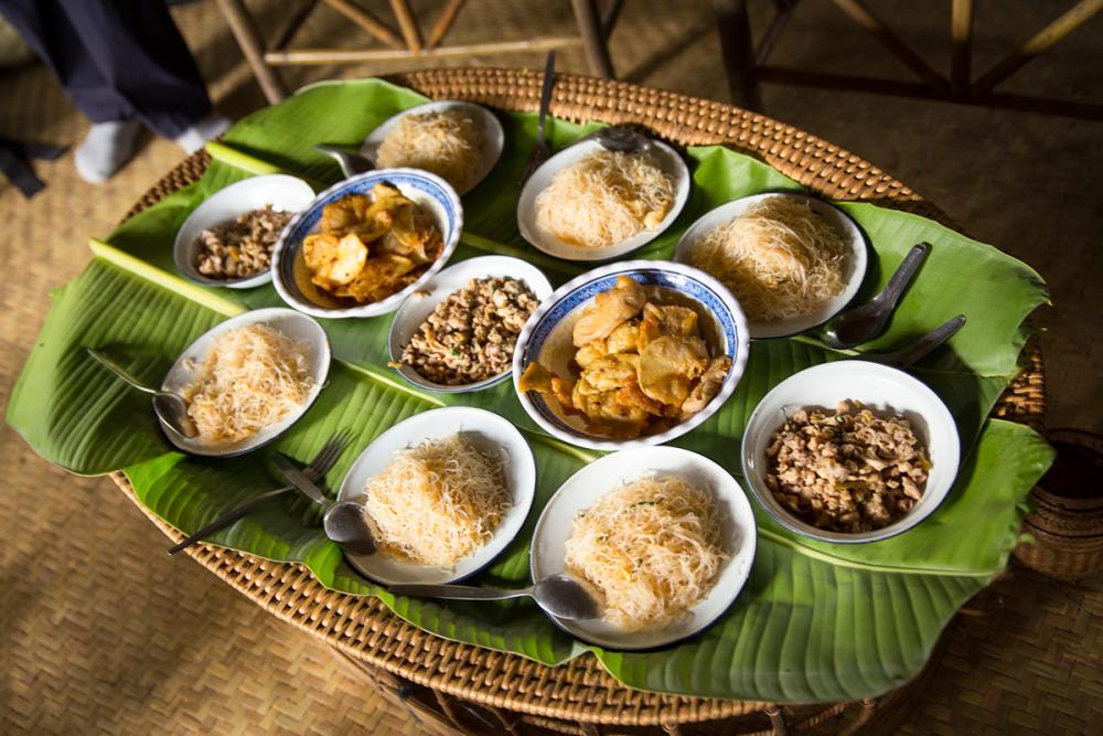 Local dishes at the camp