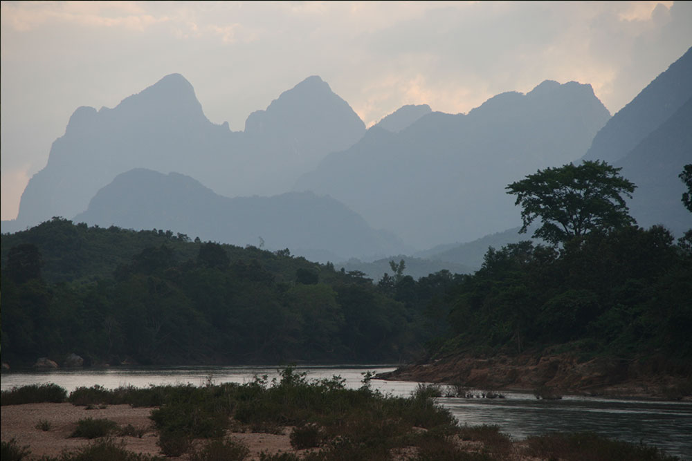 Sunrise during the 3 days trekking in the Muang Ngoi area