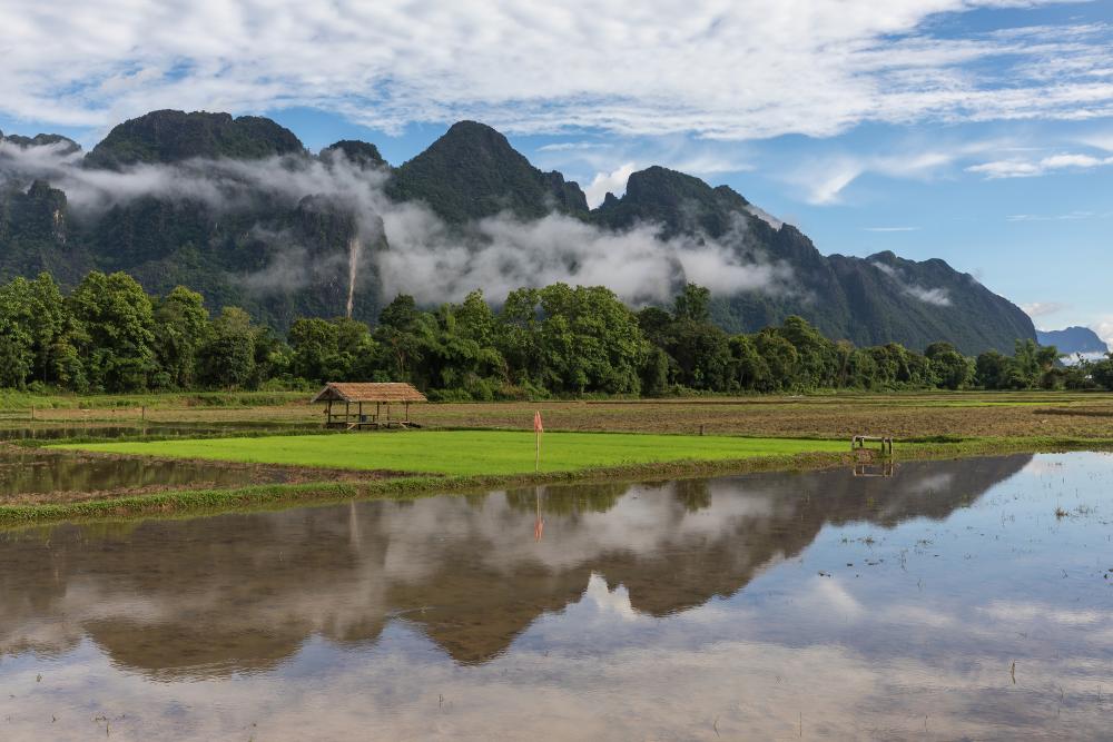 Karst mountains in Vang Vieng