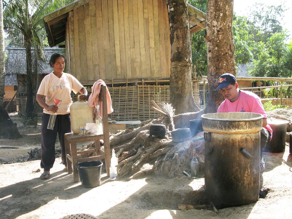 Local production of laolao, in Ban Houey Sen