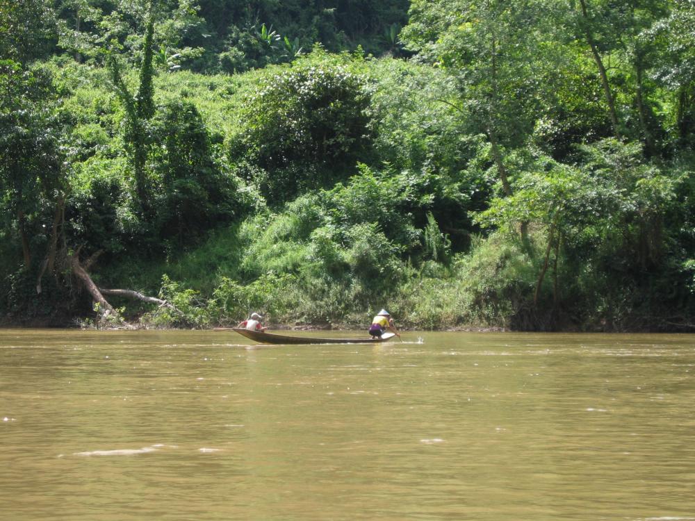 Muang Ngoi area, on the bank of the Nam Ou river, the fishermen