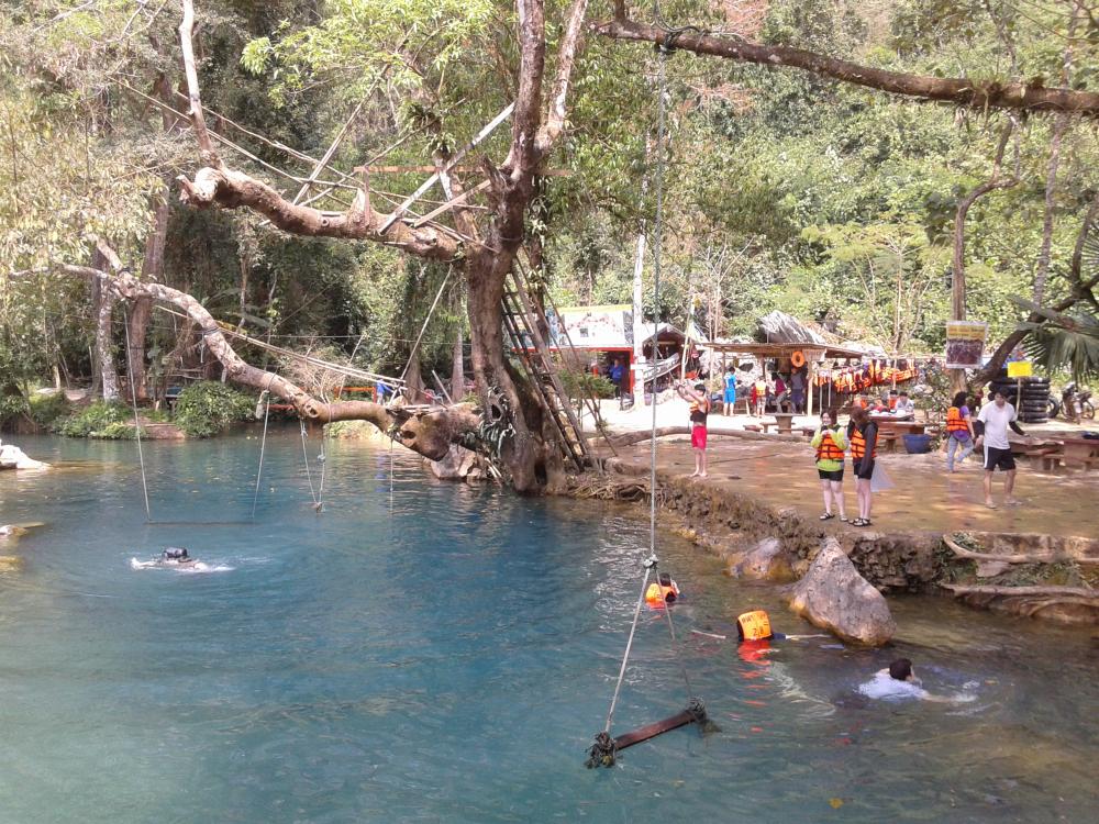 The Blue Lagoon in Vang Vieng