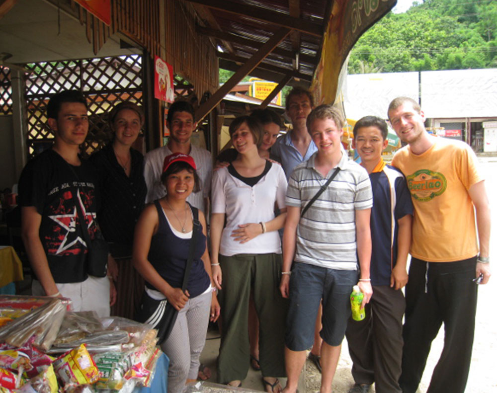 Group of local students, 1 week in Ban Houey Sen
