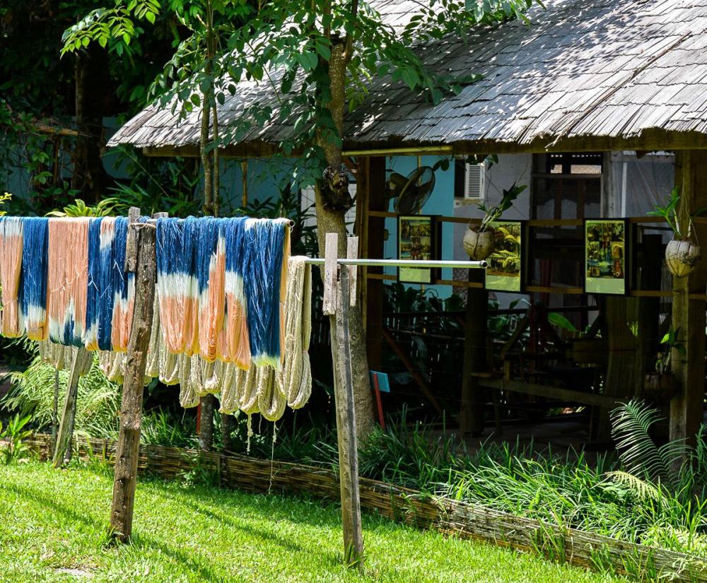 Weaving and dyeing in Luang Prabang