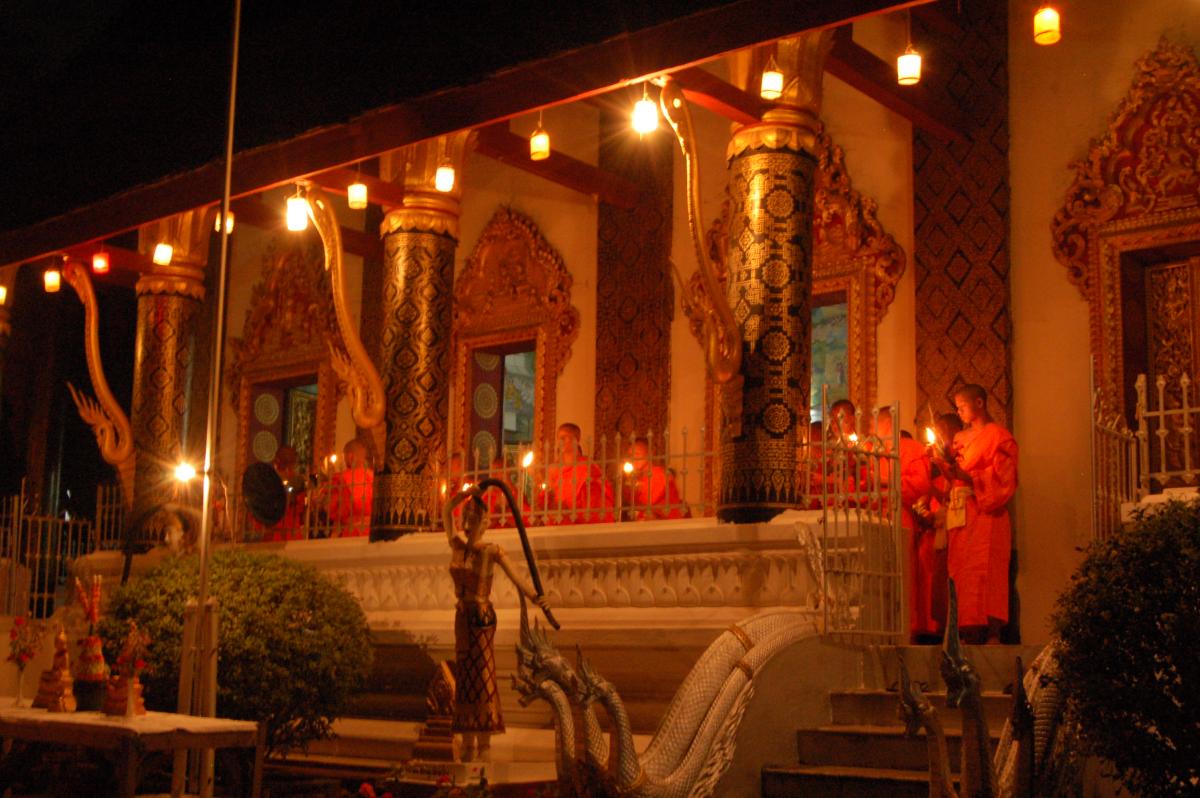 During the end of the Buddhist lent in Luang Prabang