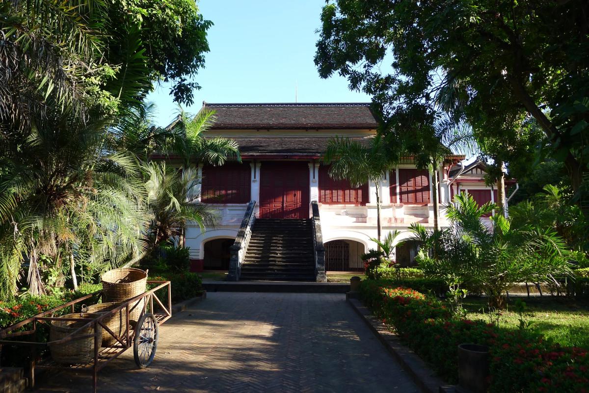 In the garden of the Royal Palace of Luang Prabang