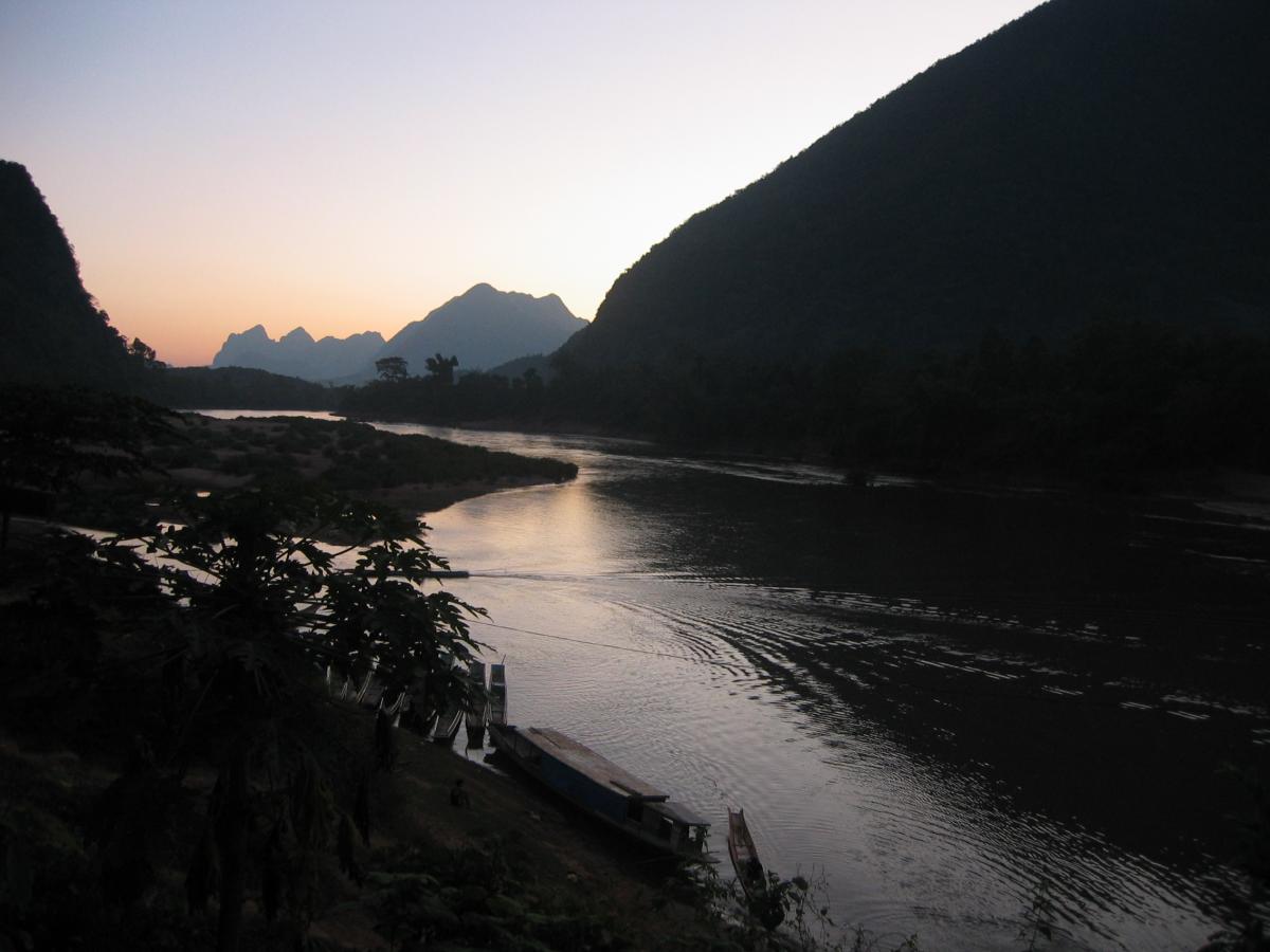 Sunset time in Muang Ngoi