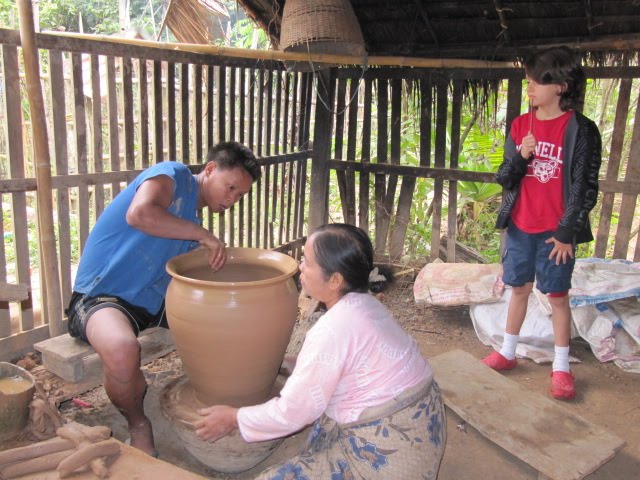 Ban Chan, the pottery village, opposite Luang Prabang