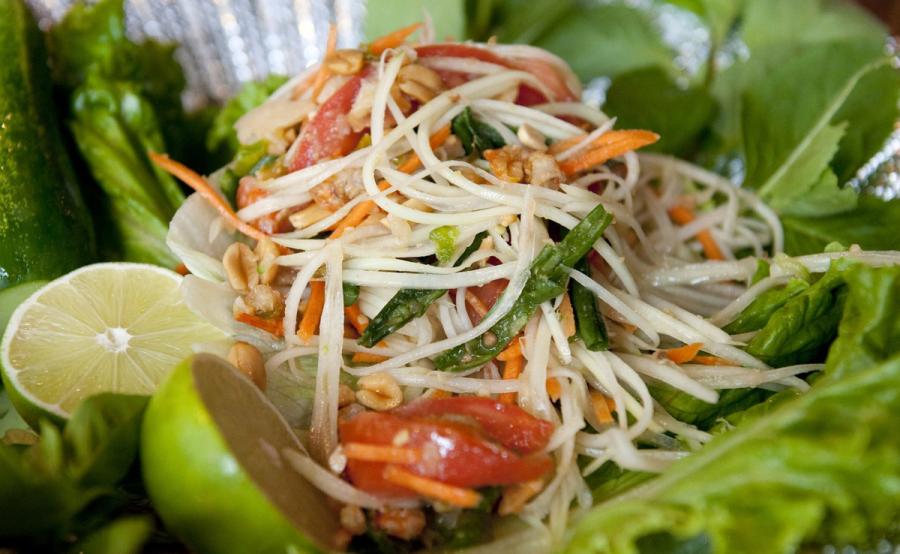 La fameuse salade de papaye avec ses lardons La fameuse salade de papaye avec ses lardons