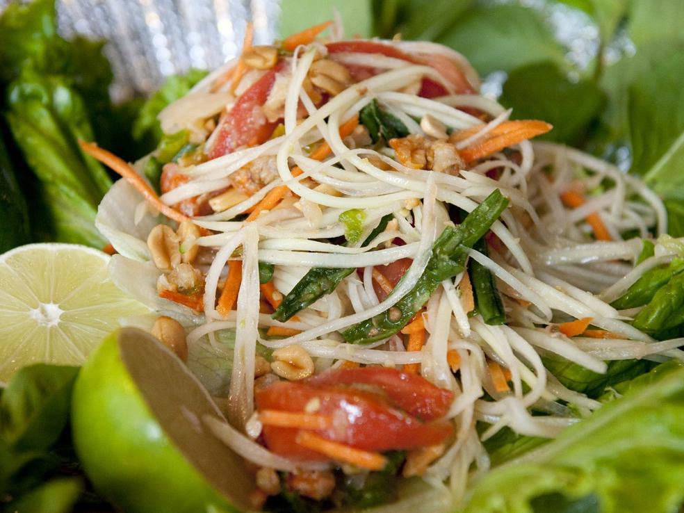 La fameuse salade de papaye avec ses lardons La fameuse salade de papaye avec ses lardons