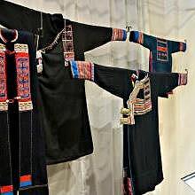Traditional clothes, tools, jewelry from Laos