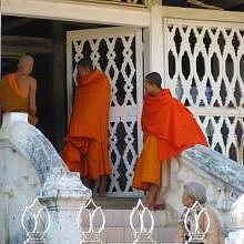 Wat Xieng Thong in Luang Prabang - monks