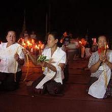 Prayer for ancestors in Vat That Noy, in Luang Prabang