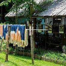 Weaving and dyeing in Luang Prabang
