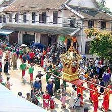 The Phrabang, during the Lao New Year