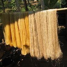 Silk before dyeing in Ban Xang Khong / Ban Xieng Lek