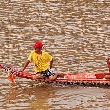 Boat race in Luang Prabang