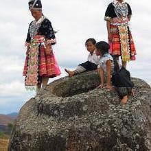 Hmong people on top of one of the biggest Jars
