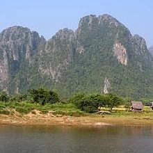 View of the Karst Mountains of Vang Vieng
