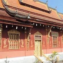 Paint with stencil in Vat Sene temple